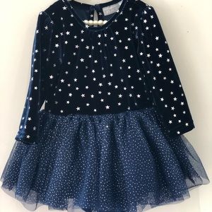 Children’s place dark blue & silver tutu dress